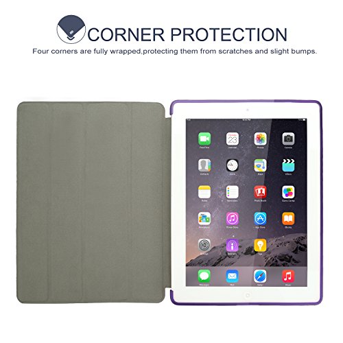 H  lle f  r iPad 2   iPad 3   iPad 4 CICMOD   Smartcover Case Tasche Schutzh  lle Etui Auto Aufwachen Schlaf Funktion mit Multi St  nder und Anti-Sto 
