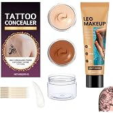 2 Pieces Makeup Cover Tattoos 40g+100g Waterproof Body Makeup Covers Scars Legs Waterproof to Cover Tattoos, Scars and Skin S