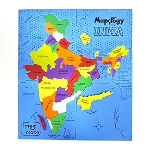 Imagimake Mapology : States of India Map Puzzle - Educational Toy and Learning Aid - Puzzles for Kids for Age 4 Years and Above