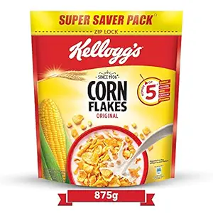 Kelloggs Corn Flakes Original, High in Iron, High in B Group Vitamins, Breakfast Cereals, 875g