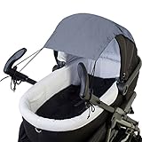 Sonnensegel / Sonnenverdeck (UV-Schutz 50+) für Buggy / Kinderwagen (PEAR-Polyester) im angesagten MELANGE-Design - 2
