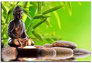 wallpics Buddha Wallpapers Fully Waterproof Vinyl Sticker Poster for Living Room,Bedroom,Office,Kids Room,Hall (24X18)