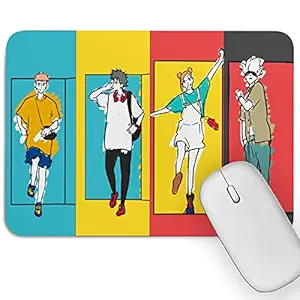 Artich Designer Gaming Mouse Pad for Office Laptop/Computer with Super Soft Non-Slip Rubber Base and Lycra Cloth Surface for Silky Touch (Gojo and his Students Paint)