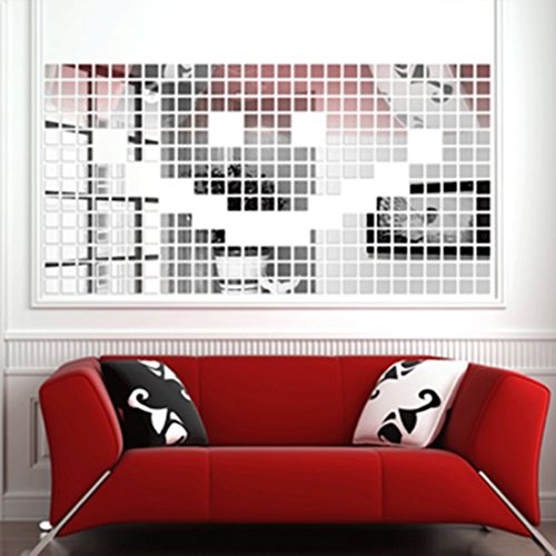 sourcingmap® 3D Wandaufkleber Mosaik-spiegel Wohnzimmer Kunst Aufkleber 2cmx2cm 100 teile - 5