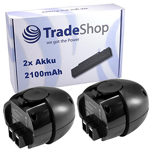 2x Hochleistungs Ni-MH Akku, 4,8V / 2100mAh für Metabo Powergrip 2 II Powermaxx Powergrip Flashlight Power Grip 2 II Powergrip2 6.00063.50 6.02410.50 6.00064.50 6.27000.00 ersetzt 6.27270 6.27271 6.27273 6.31858 60005952 631858000