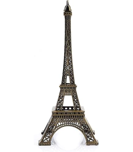 Torre Eiffel Decorativa - 30cm, Metallica, Colore Verde Fluorescente