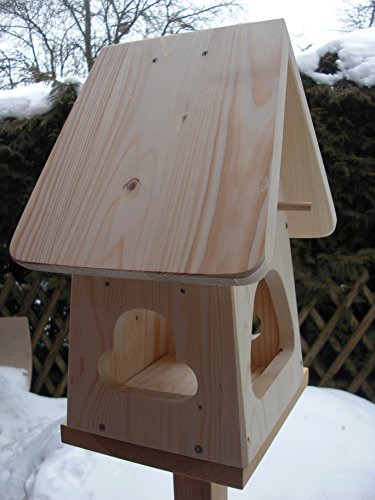 Dekorativer Nistkasten(NB2)-mit Vogelfutterhaus zum selbst bauen-Bausatz-Vogelhaus-Vogelhäuschen-sauberste Verarbeitung-Vogelhaus Garten Deko - 5
