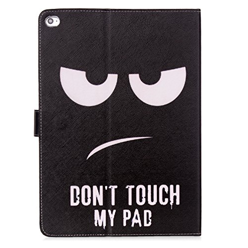 iPad Air 2 Hülle, Deenor Colorful Classic Design PU Leder Stand Schutzhülle Hülle für Apple iPad Air 2 iPad 6 Generation. (DON’T TOUCH MY PAD) - 3