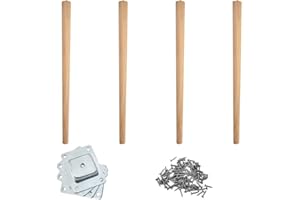 TUKAILAI 4PCS Solid Wooden Furniture Legs 69cm Cabinets Feet Table Legs Replacement Furniture Feet for Couch/Lounge/Chair/Desk/Cabinet Leg Standing Feet Poplar