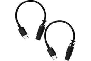 Create idea 2 sztuki wtyczki typu C na gniazdo DC 5,5 x 2,1 mm konwerter kabel do ładowania wtyczka adaptera do laptopa DVD Player Bluetooth Audio DC 5V-12V zasilacz 15 cm