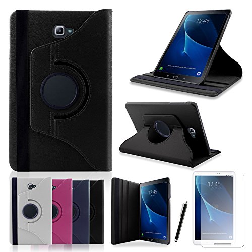 SAVFY Samsung Galaxy Tab A 10.1 Hülle (2016) T580N/ T585N 360 Grad Drehung Case Schutzhülle Tasche mit Ständerfunktion inkl. Eingabestift und Schutzfolie, dunkelblau - 7