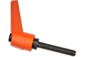 HALDER 24400.0171 Verstellbare Klemmhebel, Orange, d1=14 mm / d2=M6 / l1=32 mm