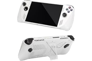 PRODROCAM Carcasa transparente para ASUS Rog Ally con soporte de soporte, cubierta de PC transparente, carcasa protectora completa a prueba de golpes para ROG Ally accesorios