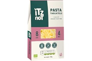 iTz noT jusT TAGLIATELLE (Pack of 1, 200g) Ready cooked, Shirataki, Moyu, Konjac Plant Fibre Pasta, Low Carb, & No Added Preservatives, Healthy, Gluten Free, Gut Health. 100% Natural