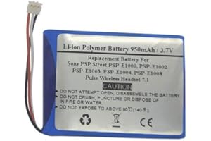 STARNOVO 3.7V 950mAh Battery for Sony PSP Street PSP-E1000, PSP-E1002, PSP-E1003, PSP-E1004, PSP-E1008 Wireless Impulse Headset 7.1
