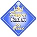 Crown Prince Kaden On Board Personalised Baby / Child Boys Car Sign