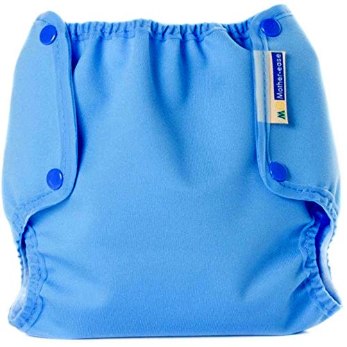 Air Flow Reusable Wrap Nappy Cover - with Poppers (Medium, BLUE RAINDROP)