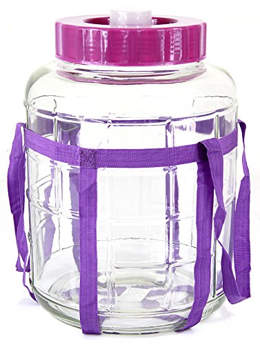 Universelles Glas Weinballon mit Gärsystem Glasballon Einmachtopf 5 L