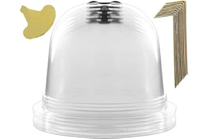 LIMTULA Campane trasparenti da giardino, protezioni antigelo, cupola in plastica, picchetti di fissaggio ed etichette per piante, grandi campane da giardino