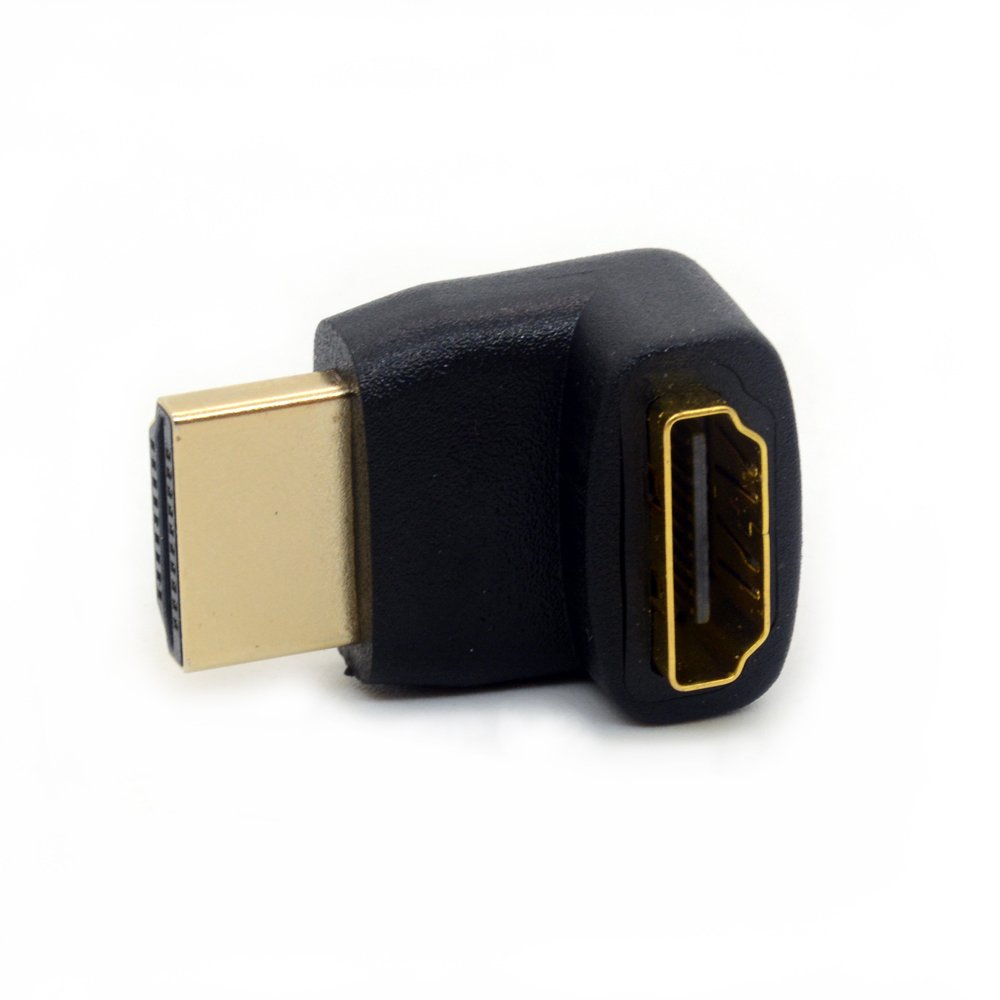 Right Angled HDMI Adapters 90 270 Degree Gold Plated Connectors Male To 