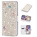 Produktbild CmNo1 iPhone 7 Plus Brieftasche Ball iPhone 8 Plus Fall Bling Diamond Perlen Glänzend Glitzer PU Lleder Kartenschlitz Flip Beutel Handtasche Kickstand für iPhone 7 Plus(Perlen)