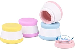VDSOW contenitore cosmetico, vaso crema vuoto con tappo a vite, per compresse e lozioni, da viaggio, in silicone, pentole per la casa e l'esterno (20 ML), multicolore, S,