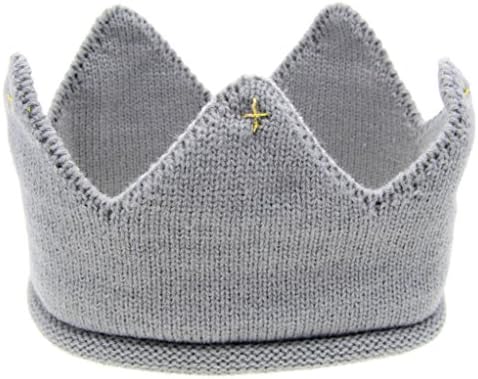 Baby Hats, Dorame Cute Boys Girls Crown Hat New Knit Headband (Free size, Gray)
