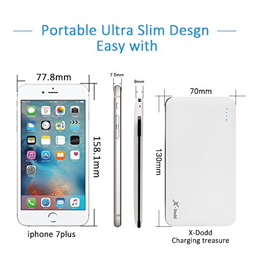 Batterie Externe 10000mah PowerBank Batterie de Secours Chargeur Portable 2A avec cable USB Micro int  gr   et Lightning iPhone Adaptateur cach   Pour iPhone  iPad  Samsung Smartphone Android  Tablette etc blanc 