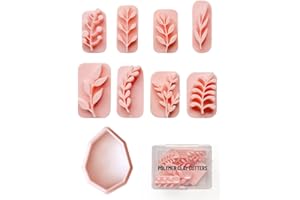 Zzcy 9 Stück Laub Form Polymer Clay Ausstecher Ohrringe Polymer Clay Cutters Ton Ohrring Ausstecher Blätter-Ton-Schneider für DIY-Ohrringe und Anderen Schmuck