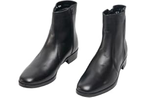 Scimitar Black Leather Executive Zip Boots