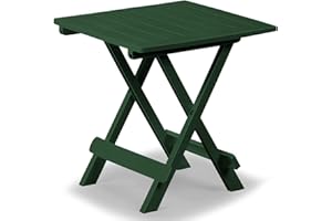IPAE PROGARDEN Table pliante Adige - Table d'appoint - Table de camping - Table de jardin - 45 cm x 43 cm x 50 cm - Différentscoloris vert