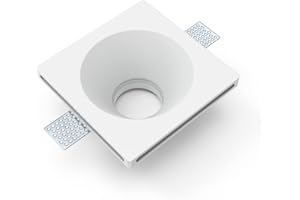 Pianeta Led GQDTL-2020A Support carré encastrable en résine de plâtre, pour spots GU10 et GU5.3