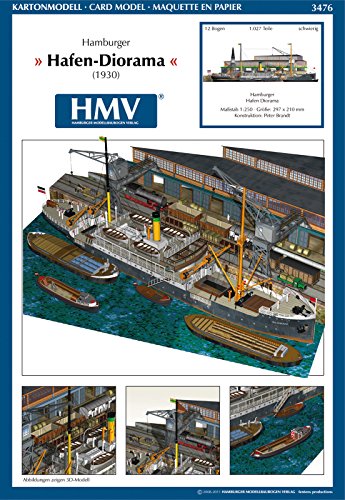 Preisvergleich Produktbild HMV - Hamburger Modellbaubogen Verlag 3476 papermodel Harbor Diorama Hamburg