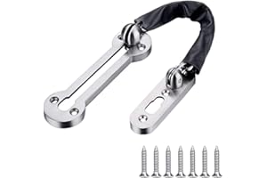 FANSEZQ Türkette Edelstahl-Haustür-Sicherheitskette, Ochleistungs-Sicherheitstürverriegelungen Mit 304 Schrauben, Geeignet Für Alle Arten Von Innentüren (Kettenlänge: 160 Mm)