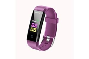DSLIHA Rastreador de Fitness con pulsómetro, IP67 Resistente al Agua, Pulsera de Fitness, Monitor de Actividad, Monitor de sueño, podómetro, Reloj Inteligente para niños, Mujeres y Hombres