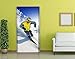 Produktbild TürTapete Apres Ski Tapete Schnee Skispringer Extrem Sport Winterlandschaft, Größe:221cm x 118cm