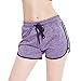 Produktbild Zarupeng Damen Eng Sportshorts Schnell Trocknende Stoff Shorts Einfarbig Dünne Fitness Kurze Hosen Jogging Training Mini Shorts
