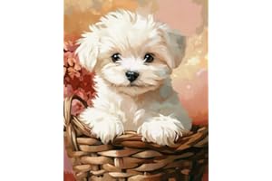 KITQUIVER Teppich Knüpfen Set Zum Selber Machen Knüpft Kissen Tier Hund Teppich Knüpfen Set Anfänger 52X38cm DIY-Knüpfhaken Teppichherstellung für Erwachsene Latch Hook Kit Heimdekoration Handarbeit Bast