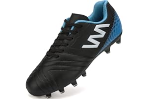 Brfash Zapatos de Fútbol Niño Botas de Fútbol FG/AG Zapatillas Deportivas Aire Libre Training Antideslizante Césped Artificial Tacos Zapatillas de Futbol