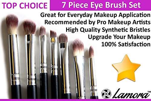 Make-Up Pinselset Kosmetik zum Auftragen von Augen Makeup – 7 Teiliges Lidschattenpinsel Set – Premium Schminkpinsel Set – Super Geschenkidee – Angebotspreis nur für kurze Zeit! - 4