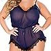 Produktbild CLOOM Erotik Dessous Damen Sexy Spitze Teddy Body Dessous One Piece Bodysuit Lingerie Negligee Tops Reizwäsche Bequem Unterwäsche Babydoll Nachtwäsche Versuchung G-String Clubwear Pyjamas (M)