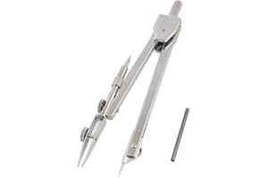 Fliyeong Compass Drafting Supply Metal Material Universal Drawing Compass with Pencil Math Geometry Tools