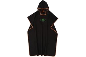 Retrok Poncho de surf de microfibra de gran tamaño, 110 x 90 cm, de secado rápido, ultraligero, unisex, con capucha, ayuda para cambiar, playa, para adultos, adolescentes, toalla lavable a máquina,