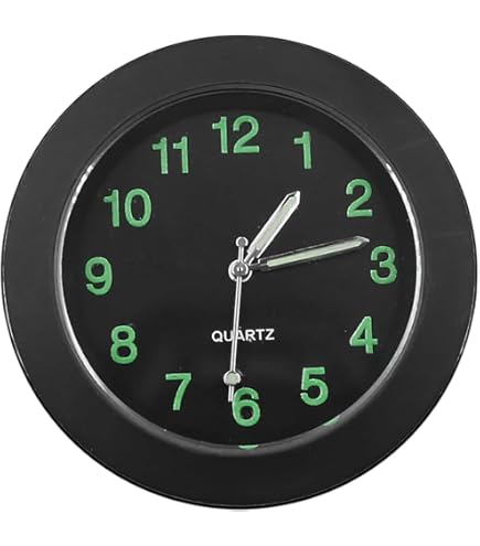 BESPORTBLE Mini auto dashboard klok lucht outlet klok kwartsklok met lichtgevende wijzers voor auto interieurdecoratie kleine wandklok home decor - zilver BESPORTBLE Mini auto dashboard klok lucht outlet klok kwartsklok met lichtgevende wijzers voor auto interieurdecoratie kleine wandklok home decor - zilver