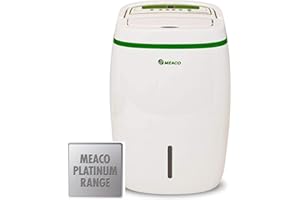 Meaco 20L Low Energy Dehumidifier for Home With Air Purifier Hepa Filter For Damp Condensation, Mould Removal multi-room coverage Laundry Drying (20 Litre)