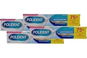 FEI FAN Adesivo Per Apparecchi Dentali, GUSTO NEUTRO. Più Forza In Ogni Morso. Forte Tenuta Per Tutto Il Giorno 70g (4 Confezioni)