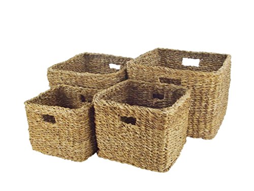 SCHRANKKORB / REGALKORB / FLECHTKORB ECKIG – SEEGRAS NATUR – FAIR TRADE (Mittel) - 5