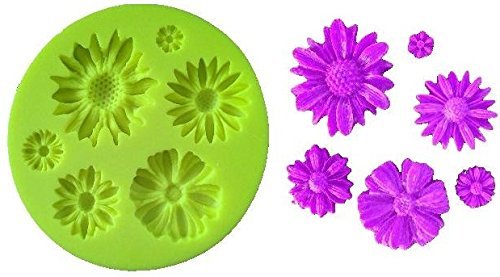 Silikonform FüR Handwerk Die Besetzung Von 6 Sonnenblumen Darstellt. Die Objekte Sind Kleine Spessori.Adatto FüR Reproduktionen Von Objekten In Seife, Gips, Harz, Eis, Keramik, Ton, Wachs Und Andere Materialien, Die FüR FüR Diy Diy.Stampi Formen Und Formen, Die In GießEn Objekte FüR Hochzeit Favorisiert Neuer Diy