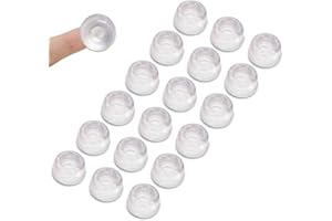 UNI-FINE SHOP Uni-Fine 18 Stück 22mm Gummipuffer Transparent Schutzpuffer Elastikpuffer Selbstklebende Turstopper Wand Gumminoppen Anschlagpuffer für Schränke, Möbel, Lautsprecher, Kunsthandwerk, Elektrogeräte
