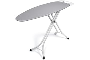 ‎DUWEE Duwee Duża Deska do Prasowania 43 x 134 cm, Składany Deska do Prasowania z Grubą Podkładką Filcową, Podpórka na Zelazko, Regulowana Wysokość, Szary